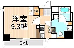 プラウドフラット浅草駒形 1Kの間取図画像