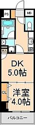 日神デュオステージ浅草 1DKの間取図画像