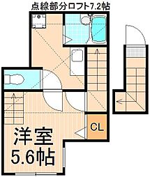 ヴィラ三ノ輪 1Kの間取図画像