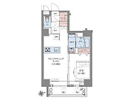 CREATIF蔵前 1LDKの間取図画像
