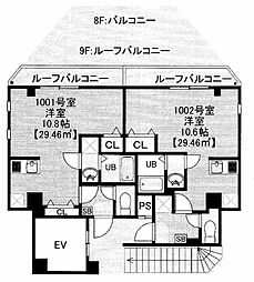 ソラトワーヌ 1LDKの間取図画像