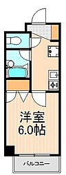 カーサ松原 1Kの間取図画像