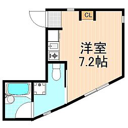桜華楼 ワンルームの間取図画像