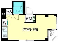 メゾン・イリヤ ワンルームの間取図画像