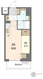 フレンシア御徒町 1DKの間取図画像