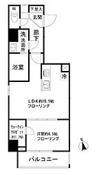 モンレーヴ御徒町 1Kの間取図画像