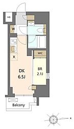 フレンシア御徒町 1DKの間取図画像