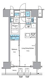 プライムアーバン浅草テラス 1SLDKの間取図画像