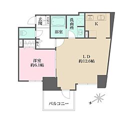ROYGENT三ノ輪 1LDKの間取図画像