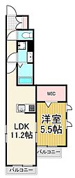 メゾン明治屋 1LDKの間取図画像