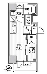 SEASONFLATS浅草言問道り 1DKの間取図画像