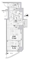 メイクス上野 1LDKの間取図画像