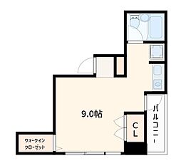 メゾン井上No.6 ワンルームの間取図画像