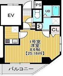 Courtyard Asakusa～コートヤード アサクサ～ 1Kの間取図画像