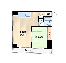 ラッキー浅草橋 1LDKの間取図画像