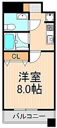 メゾン・ド・ヴィレ駒形 1Kの間取図画像
