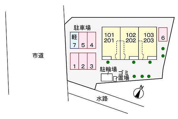 プロムナード 202｜愛媛県西条市朔日市(賃貸アパート1LDK・2階・44.39㎡)の写真 その2