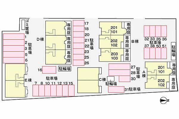 メゾンドカルムB 102｜愛媛県西条市大町(賃貸アパート1LDK・1階・53.05㎡)の写真 その2