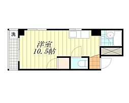 ベルメゾン南江戸 ワンルームの間取図画像