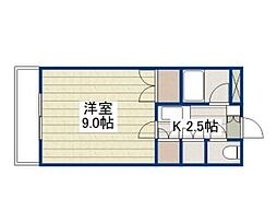 カーサ村上 1Kの間取図画像