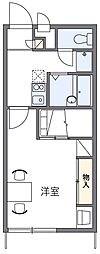 レオパレス中萩 1Kの間取図画像