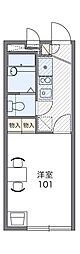 レオパレスカサブランカ 1Kの間取図画像