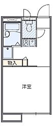 レオパレスナテュール 1Kの間取図画像