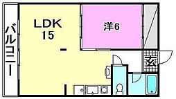 ピカデリー・サーカス山越 1LDKの間取図画像