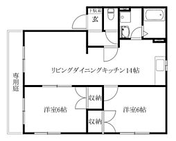 アメニティ・ユー 2LDKの間取図画像