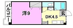 秋桜館 1DKの間取図画像