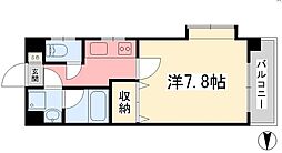 ラスフローレス 1Kの間取図画像