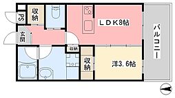 ANNEXRAINBOWTOWER 1LDKの間取図画像