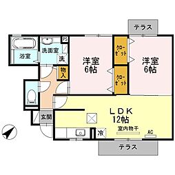 セジュール本郷 2LDKの間取図画像