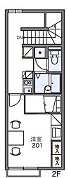 レオパレスASAHI5 1Kの間取図画像