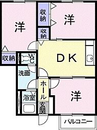 エモーション21 3DKの間取図画像
