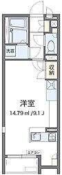 レオネクストスノーホワイト ワンルームの間取図画像