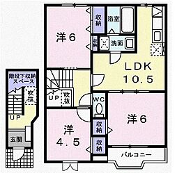 ヴィレッジ・ジュークC 3LDKの間取図画像