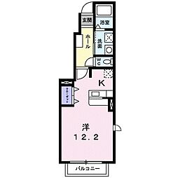 モンシェールセゾン館 ワンルームの間取図画像