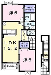プラシード・カーサ2 2LDKの間取図画像