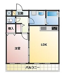 ルクサスAKANE 1LDKの間取図画像
