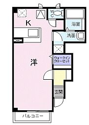 ベル・アルモニーA ワンルームの間取図画像