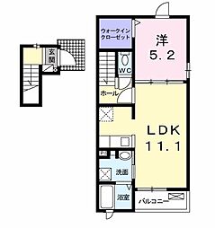 アルカンシエル 1LDKの間取図画像