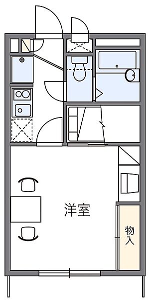 レオパレスグランドカメリア 103｜愛媛県松山市居相6丁目(賃貸アパート1K・1階・23.18㎡)の写真 その3