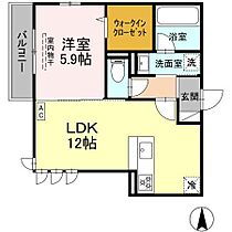 Asakawa1 201 ｜ 愛媛県松山市西石井1丁目4-7（賃貸アパート1LDK・2階・43.80㎡） その2