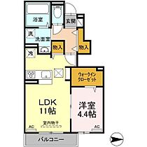 メゾンドゥフルール 103 ｜ 愛媛県伊予郡松前町浜829-1（賃貸アパート1LDK・1階・42.57㎡） その2