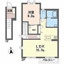 グランヴィルS棟 201 ｜ 愛媛県松山市立花1丁目12-14（賃貸アパート1LDK・2階・57.77㎡） その2