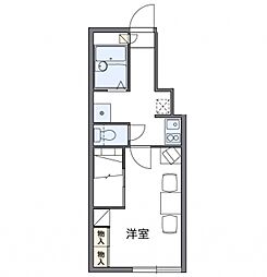 レオパレス竹乃井 1Kの間取図画像