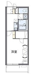 レオパレスリブェール 1Kの間取図画像