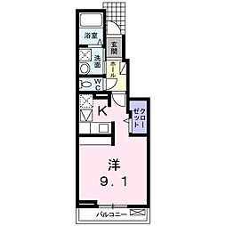 セント・クロノス ワンルームの間取図画像