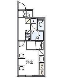 レオパレス蒼2 1Kの間取図画像